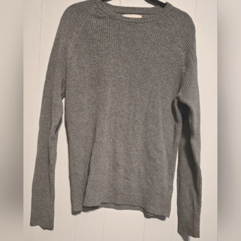 Gray Knit Sweater Aeropostale Size Large Mens Cotton Blend